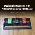 Medium Size Guitar Effect Pedal Board Aluminum Alloy Pedalboard 19.7×7.5 Inch with Carrying Bag