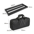 Medium Size Guitar Effect Pedal Board Aluminum Alloy Pedalboard 19.7×7.5 Inch with Carrying Bag