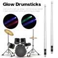 A Pair of Glow Drumsticks 15-Colors Light Drumstick Light Up Drumsticks Jazz Drumstick Drum Accessories