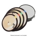 Muslady 4pcs Drum Cymbal Mute Belt Hi-Hat Elastic Ring Circle Set Drum Practice Silencers 14inch / 16inch / 18inch / 20inch