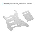 SSS Electric Guitar Pickguard Set with Back Plate Screws Pick Guard for American ST Style Guitars Blue Pearl