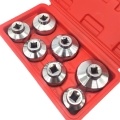7 Pieces 3/8'' Oil Filter Cap Wrench Socket Set Tool Kit 24 27 29 30 32 36 38mm Replacement for Mercedes Benz VW BMW