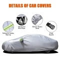Car Cover Full Sedan Covers with Reflective Strip Sunscreen Protection Dustproof UV Scratch-Resistant Auto Cover