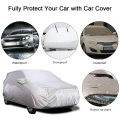 Car Cover Full Sedan Covers with Reflective Strip Sunscreen Protection Dustproof UV Scratch-Resistant Auto Cover