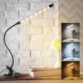 LEDs Clip-on Desk Lamp Dimmable Flexible Lighting Angle Reading Light 3 Lighting Modes & 10 Brightness Levels
