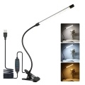 LEDs Clip-on Desk Lamp Dimmable Flexible Lighting Angle Reading Light 3 Lighting Modes & 10 Brightness Levels