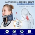 LEAMAI Medical Cervical Collar Neck Traction Device Inflatable Pinched Nerve Neck Stretcher