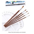 13pcs Professional Art Paint Brushes Set Long Wooden Handle Nylon Hair Paintbrush for Acrylic Oil Watercolor Gouache Face Painting Drawing Art Supplies