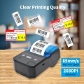 Portable 58mm Thermal Label Maker Wireless BT Mini Label Printer Barcode Printer with Rechargeable Battery Compatible with Android iOS Windows for Retail Clothing Jewelry  Price Tag Warehouse Label Printing