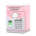 Electronic Piggy Bank MINI ATM Saving Box with Password Simulated Fingerprint Money Bank for Cash Coins Auto Scroll Paper for Boys Girls Kids Safe Bank Box Perfect Birthday Gifts