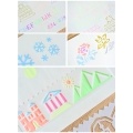 Multi-functional Drawing Stencils Straight & Wavy Lines Rulers Hollow Out Design PP