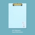 A4 Plastic Clipboard Hardboard Writing Pad Profile Clip with Hanging Hole for Students School Office