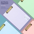 A4 Plastic Clipboard Hardboard Writing Pad Profile Clip with Hanging Hole for Students School Office