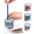 Multi-functional Automatic Electric Pencil Sharpener Battery Operated with 2 Holes(6-8mm / 9-12mm) for Home School Student Pink