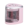 Multi-functional Automatic Electric Pencil Sharpener Battery Operated with 2 Holes(6-8mm / 9-12mm) for Home School Student Pink