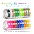 3D Plastic Embossing Label Tape Refill for DYMO 12965 1610 Label Maker with 3/8 Inch * 9.8 feet, 1 Roll Transparent