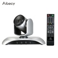 Aibecy 1080P HD Video Conference Camera 3X Optical Zoom Wide Angle Webcam Supported H.264 Hard Compression 355° Rotation Plug & Play with Remote Control for Video Meetings Training Teaching