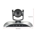 Aibecy 1080P HD Video Conference Camera 3X Optical Zoom Wide Angle Webcam Supported H.264 Hard Compression 355° Rotation Plug & Play with Remote Control for Video Meetings Training Teaching