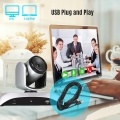 Aibecy 1080P HD Video Conference Camera 3X Optical Zoom Wide Angle Webcam Supported H.264 Hard Compression 355° Rotation Plug & Play with Remote Control for Video Meetings Training Teaching