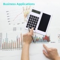 Foldable Calculator & 6 Inch LCD Writing Tablet Digital Drawing Pad 12 Digits Display with Stylus Pen Erase Button for Children Adults Home Office School Use