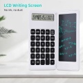 Foldable Calculator & 6 Inch LCD Writing Tablet Digital Drawing Pad 12 Digits Display with Stylus Pen Erase Button for Children Adults Home Office School Use