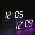 3D Led Wall Clock Date Temperature Display Digital Alarm Clock for Home Living Room Office Warehouse
