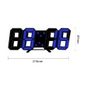 3D Led Wall Clock Date Temperature Display Digital Alarm Clock for Home Living Room Office Warehouse