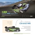 WLtoys 284131 RC Car 1/28 Short Truck Car 2.4GHz RC Race Car 30km/h High Speed Kids Gift RTR with Metal Chassis