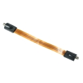 Extreme Slim Flat Power Cable Female F Connector Fits Under Doors Windows Without Drilling 26cm Long + F Male Camera Power Input/Output Adapter Cable Extension Line
