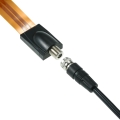 Extreme Slim Flat Power Cable Female F Connector Fits Under Doors Windows Without Drilling 26cm Long + F Male Camera Power Input/Output Adapter Cable Extension Line