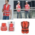 SFVest  High Visibility Reflective Safety Vest Reflective Vest Multi Pockets Workwear Security Working Clothes Day Night Motorcycle Cycling Warning Safety Waistcoat