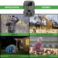 Trail Camera Waterproof 20MP 1080P Hunting Game Camera with 3 Infrared Sensors Night Vision Motion Activated Wildlife Scouting Camera