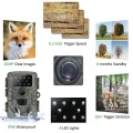 Trail Camera Waterproof 20MP 1080P Hunting Game Camera with 3 Infrared Sensors Night Vision Motion Activated Wildlife Scouting Camera