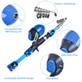 Kids Fishing Rod and Reel Combo with Collapsible Fishing Stool Landing Net Telescopic Fishing Pole Tackle Box Accessories for Boys and Girls