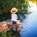 Kids Fishing Rod and Reel Combo with Collapsible Fishing Stool Landing Net Telescopic Fishing Pole Tackle Box Accessories for Boys and Girls