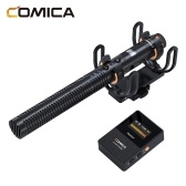 COMICA VM30 Microfono per fotocamera 2.4G Sistema microfono a condensatore cardioide con schermo OLED con porta da 3,5 mm