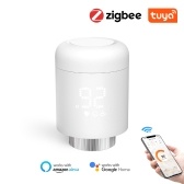 Tuya Zigbee Thermostatic Radiator Valves Intelligent Wireless Mobilephone App Control Home Heating Thermostat Temperature Controller Radiator Thermostat Compatible with Amazon Alexa Google Home