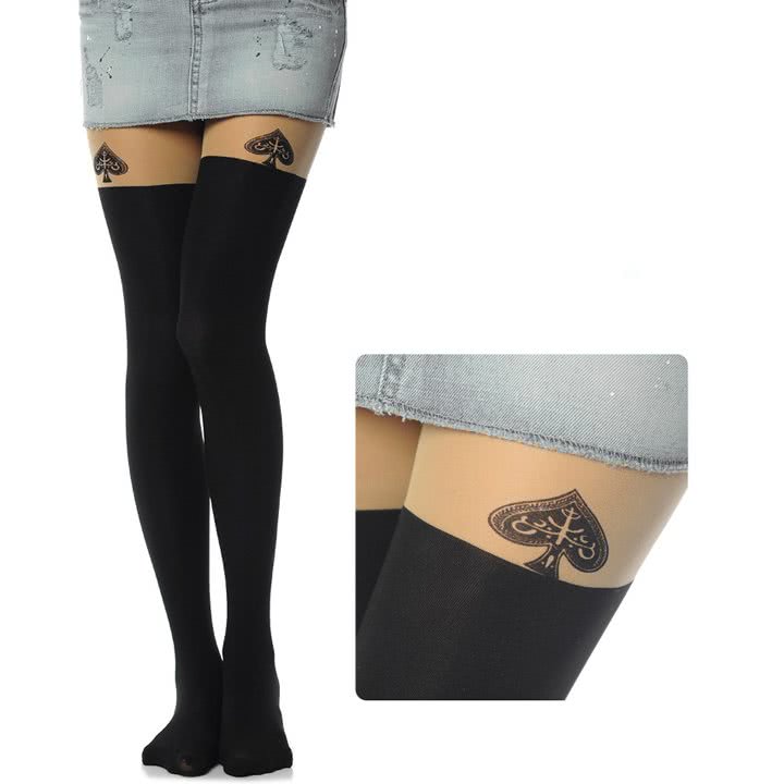 Glasses prison tattoo pantyhose