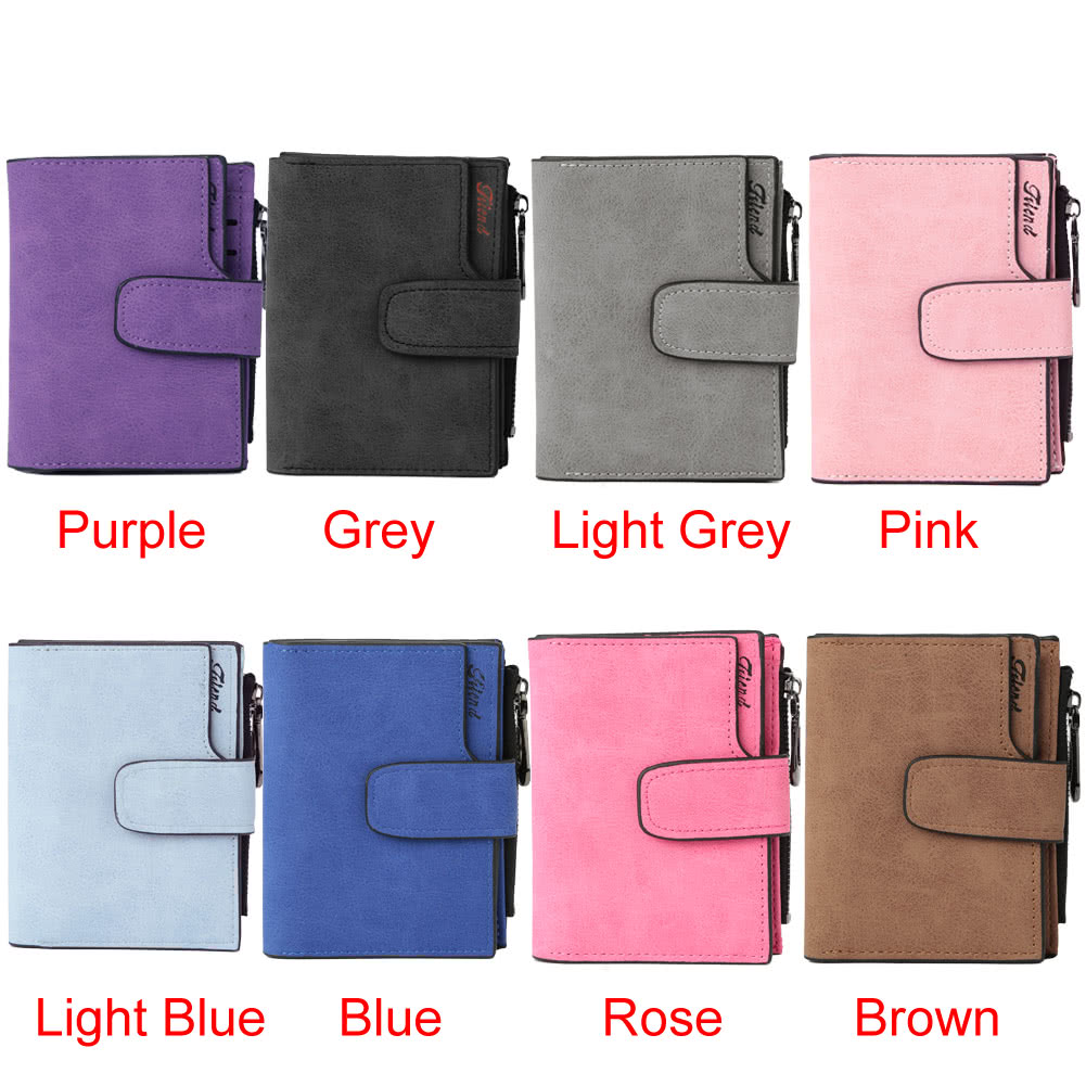 New Women Wallet PU Clutch Purse Zipper Short Cash Credit Card Holder Money Clip rose Online Shopping | Tomtop