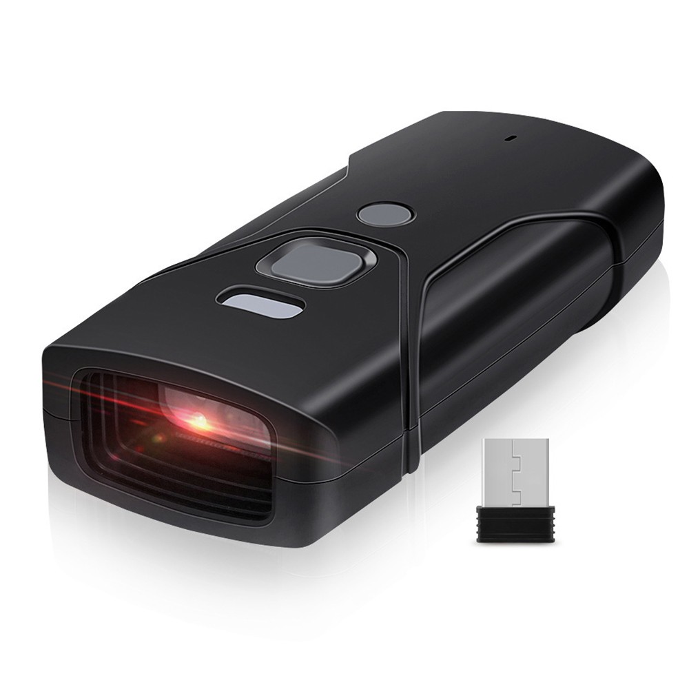 Portable Handheld Barcode Scanner Wired+2.4G+BT Three-mode Connection Support One-dimensional Barcode/QR Code Fast Scanning
