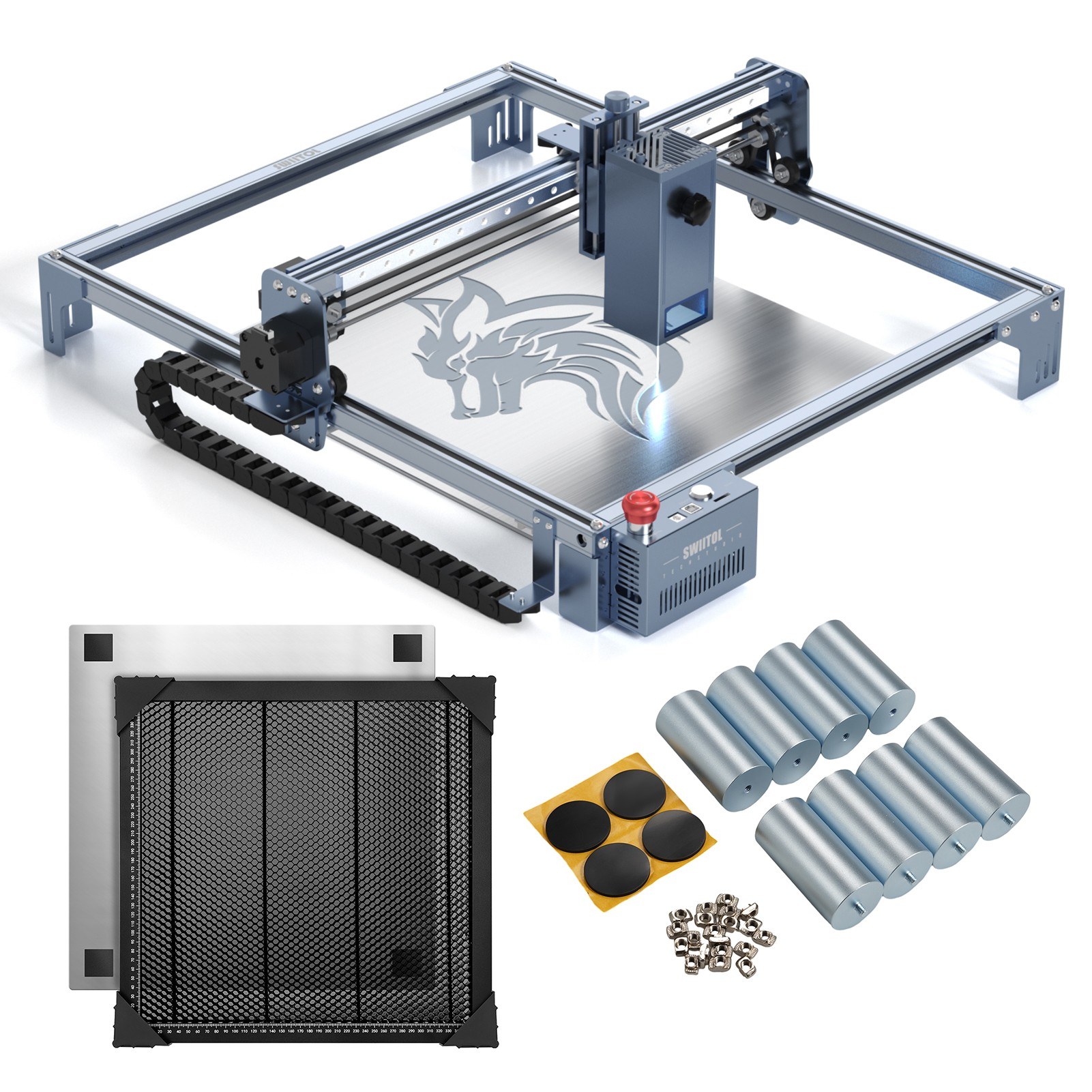 tomtop.com - [EU Warehouse] Swiitol C24 Pro 24W Laser Engraver with 400x400mm Honeycomb Working Table and 8Pcs Height Raised Footpad, 449€