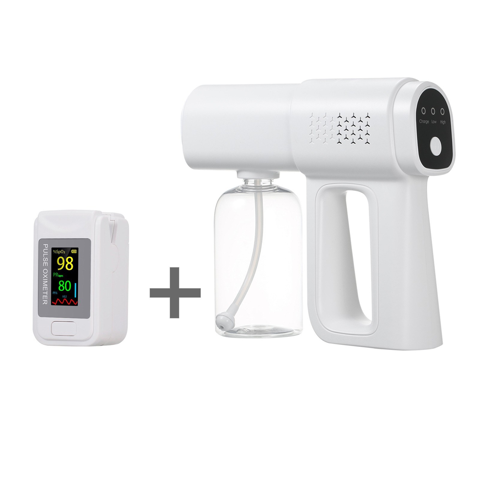 Cafago - 52% OFF Digital Fingertip Pulse Oximeter SpO2 PR PI Measurement Meter + Portable Nano Atomizer Electric Sprayer,free shipping+$23.95