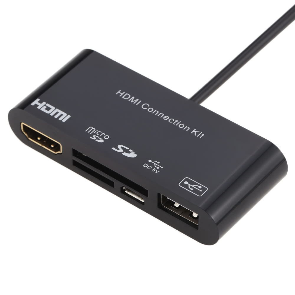 Multifunctional HDMI Connection Kit USB OTG HUB MHL to HDMI Adapter