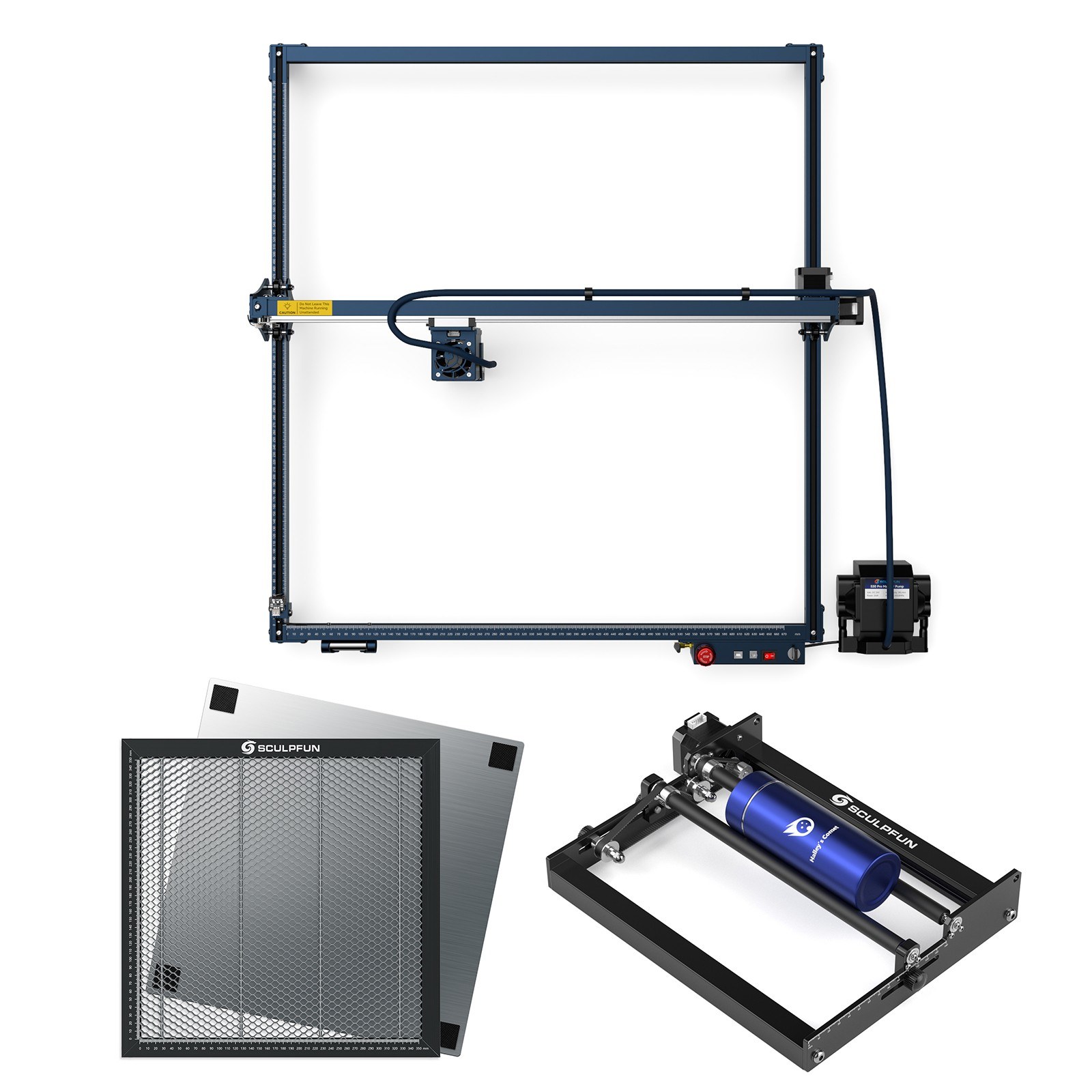 tomtop.com - [EU Warehouse]  SCULPFUN S30 Ultra 22W Laser Engraver + Rotary Roller + 400x400mm Honeycomb Working Table + Automatic Air Assist, 639€