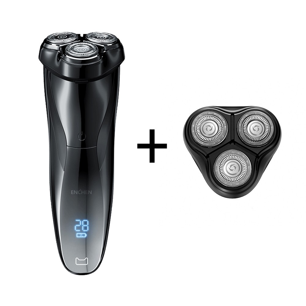 Cafago - 57% OFF Enchen BlackStone 3 Electric Shaver + ENCHEN Blackstone 3 Replacement Shaver Head,free shipping+$27.54