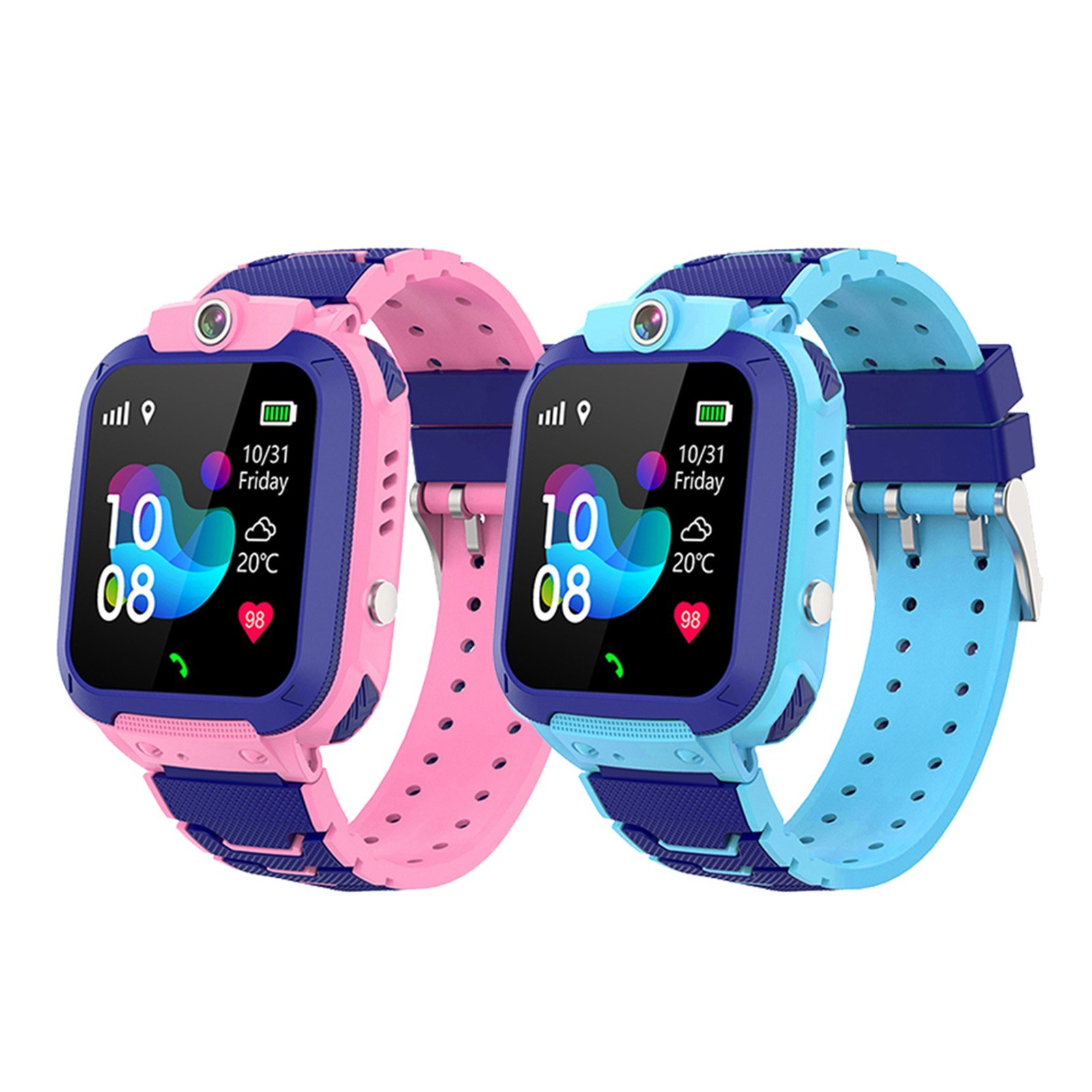 Cafago - 54% OFF 2PCS S9 1.44-inch Kids Smart Watch for Boys Girls��Blue + Pink��,free shipping+$24.48