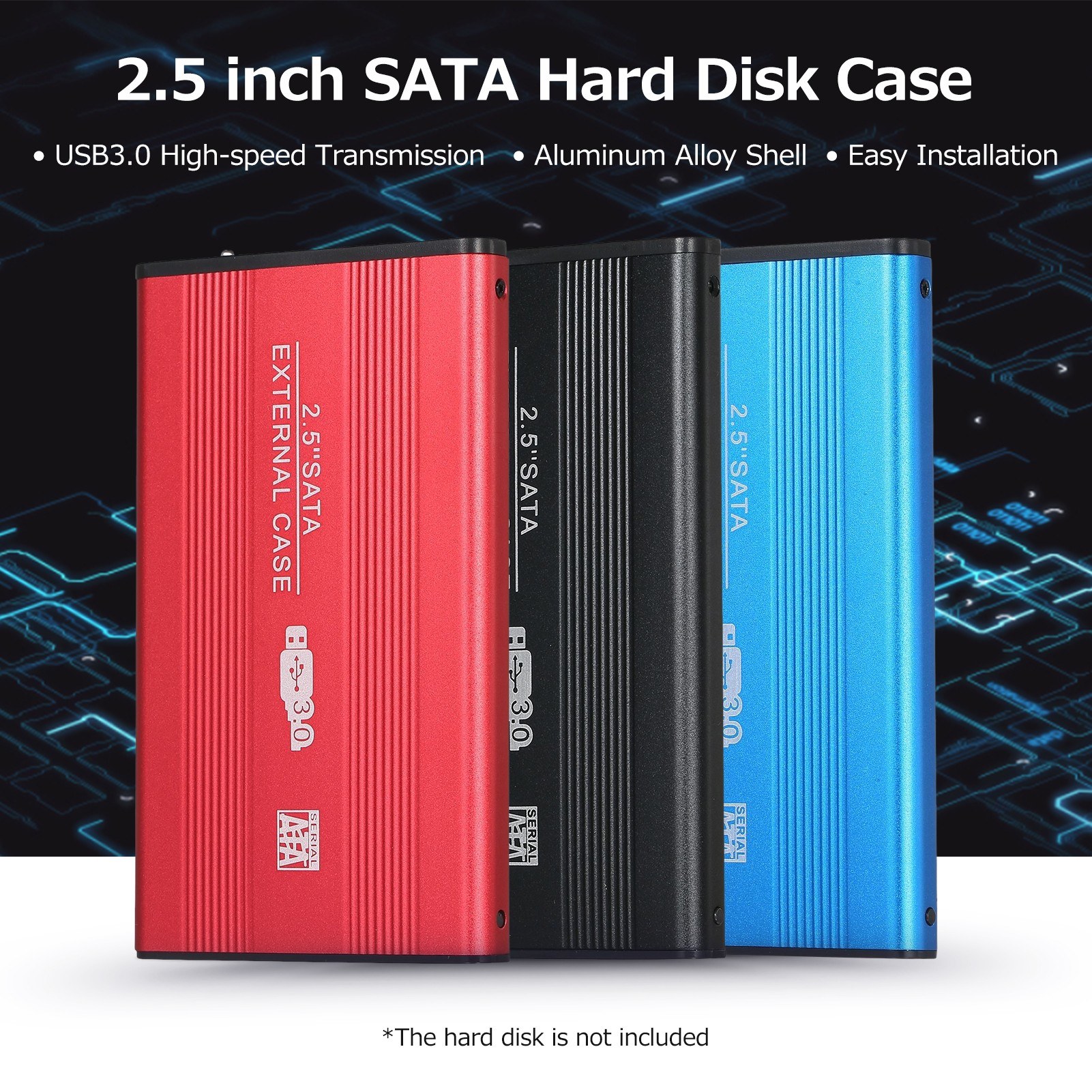 USB3.0 Portable Hard Disk Case 2.5 inch External SATA HDD/SSD Enclosure