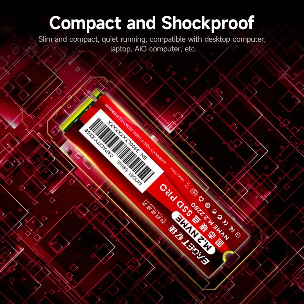 EAGET S900L PCIE3.0X4 NVMe SSD 128GB Internal Solid State Drive High ...
