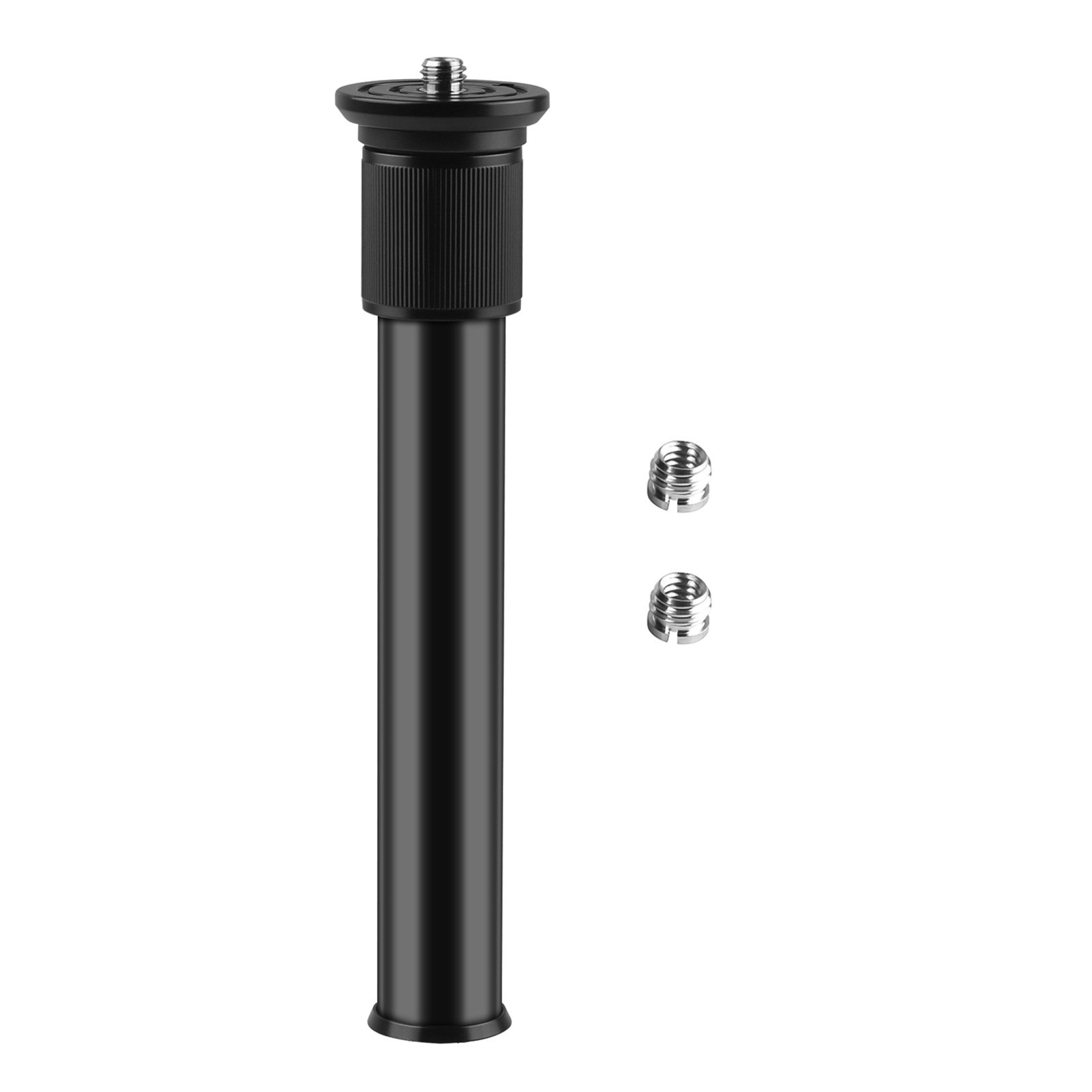 Extendable Aluminum Alloy Extension Pole Rod 19-31cm Universal 1/4-inch 3/8-inch Interface with 2pcs 1/4 to 3/8 Adapter Screws for DSLR SLR Camera Stabilizer Ball Head Tripod