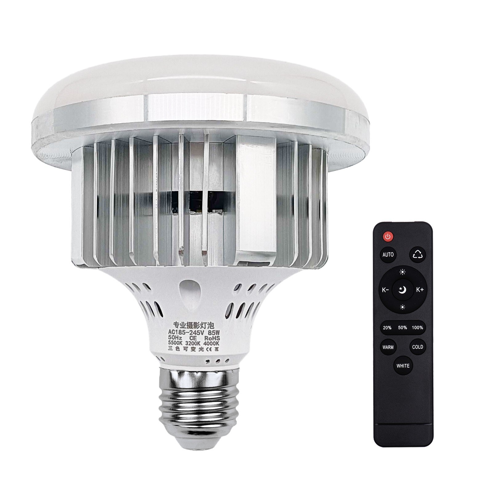 tomtop.com - 51% OFF 85W LED Light Bulb 3200K-5500K Photography Lamp, $18.99 (Inclusive of VAT)